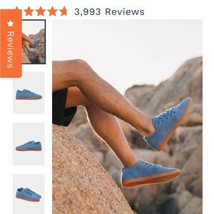 SUAVS NAVY Blue Knit Sneakers Men’s 7 Womens 8.5